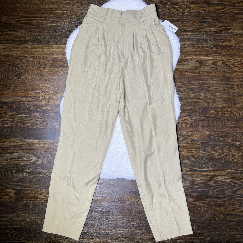 Vintage Seifert’s Condor Silk Tan High Rise Trouser Pants Size 8